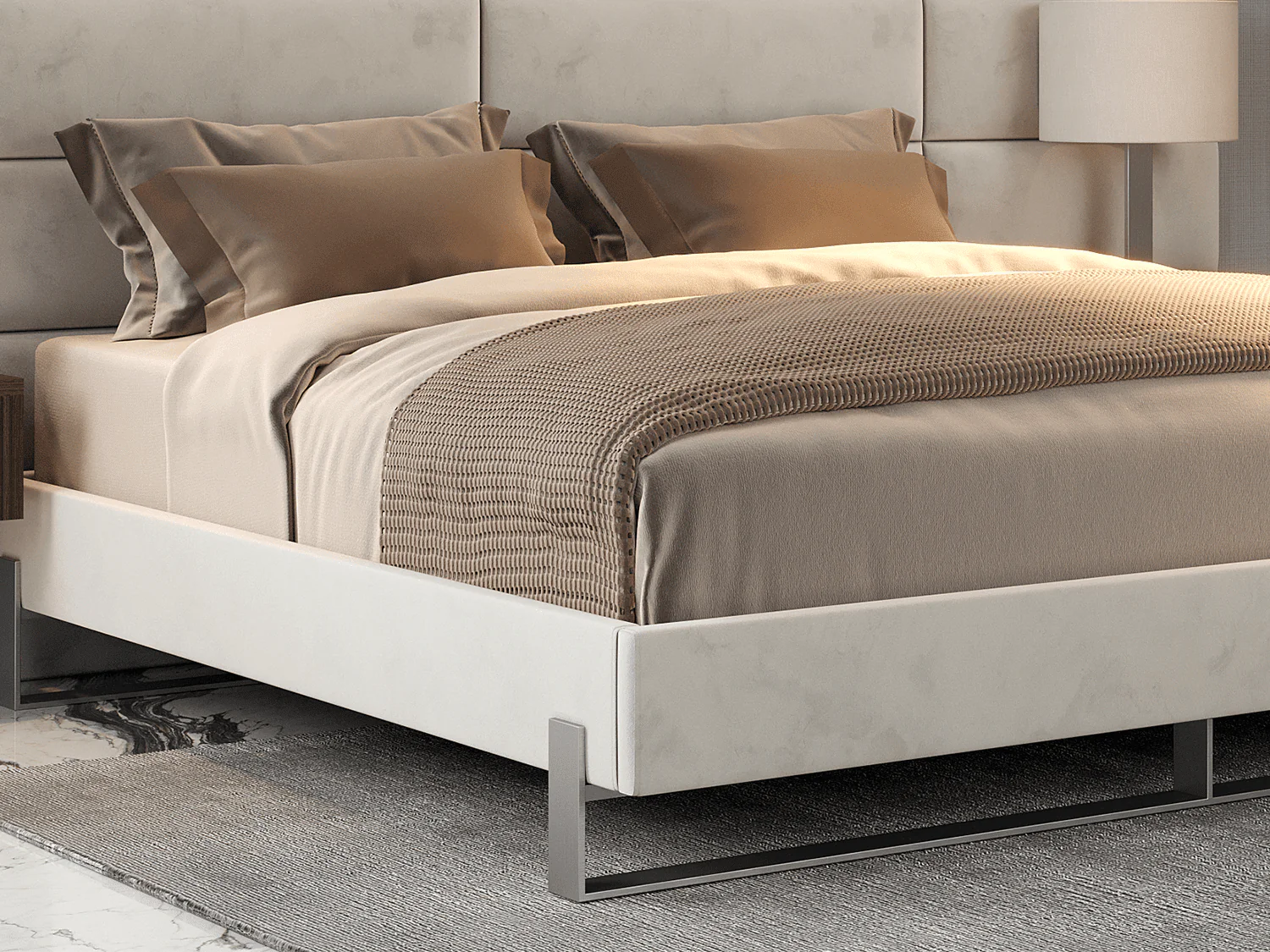 Vant Elevated Platform Bed Brushed Nickel - Full Size - Image 33