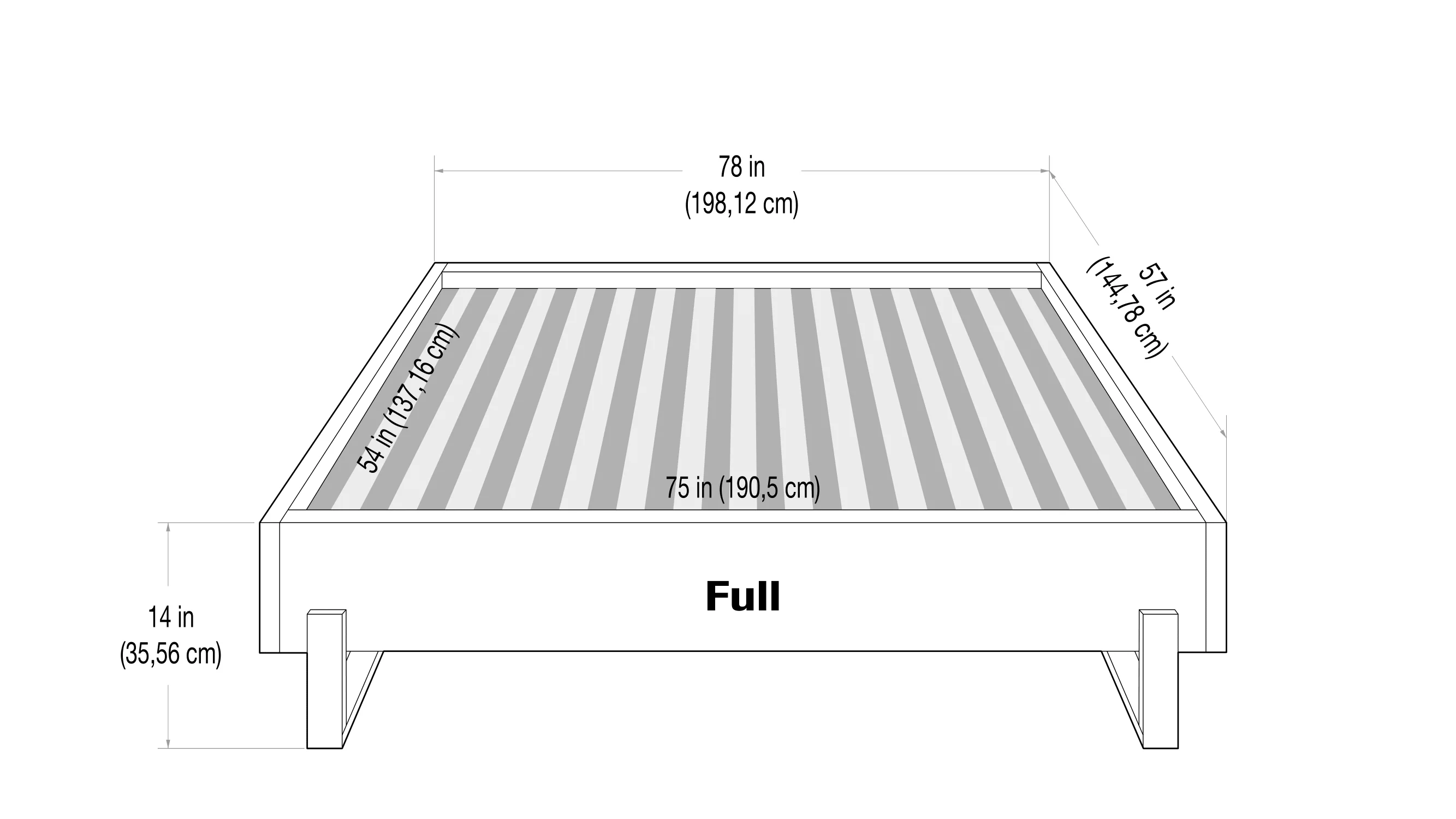 Vant Elevated Platform Bed Brushed Nickel - Full Size - Image 71