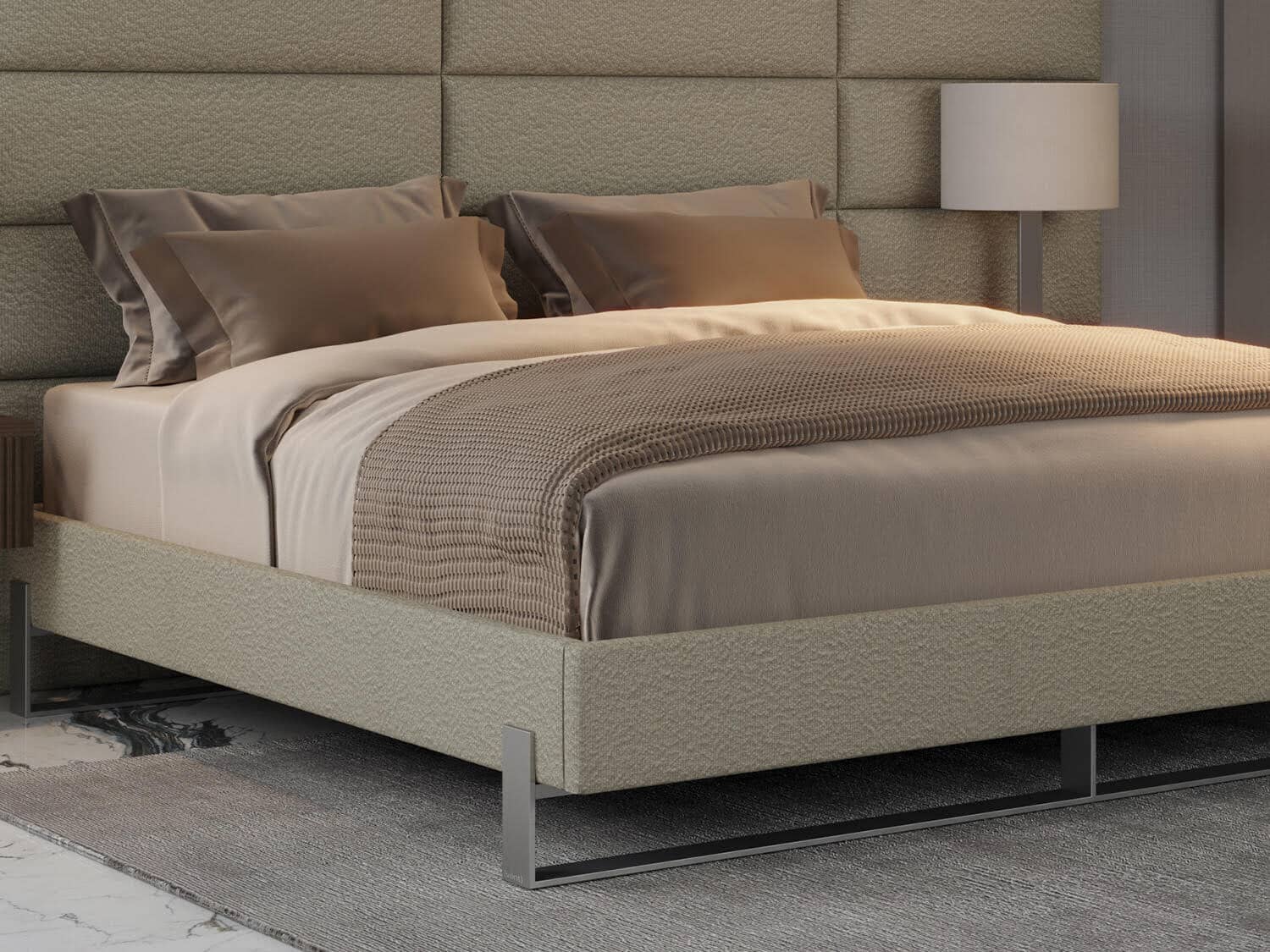 Vant Elevated Platform Bed Brushed Nickel - Full Size - Image 73