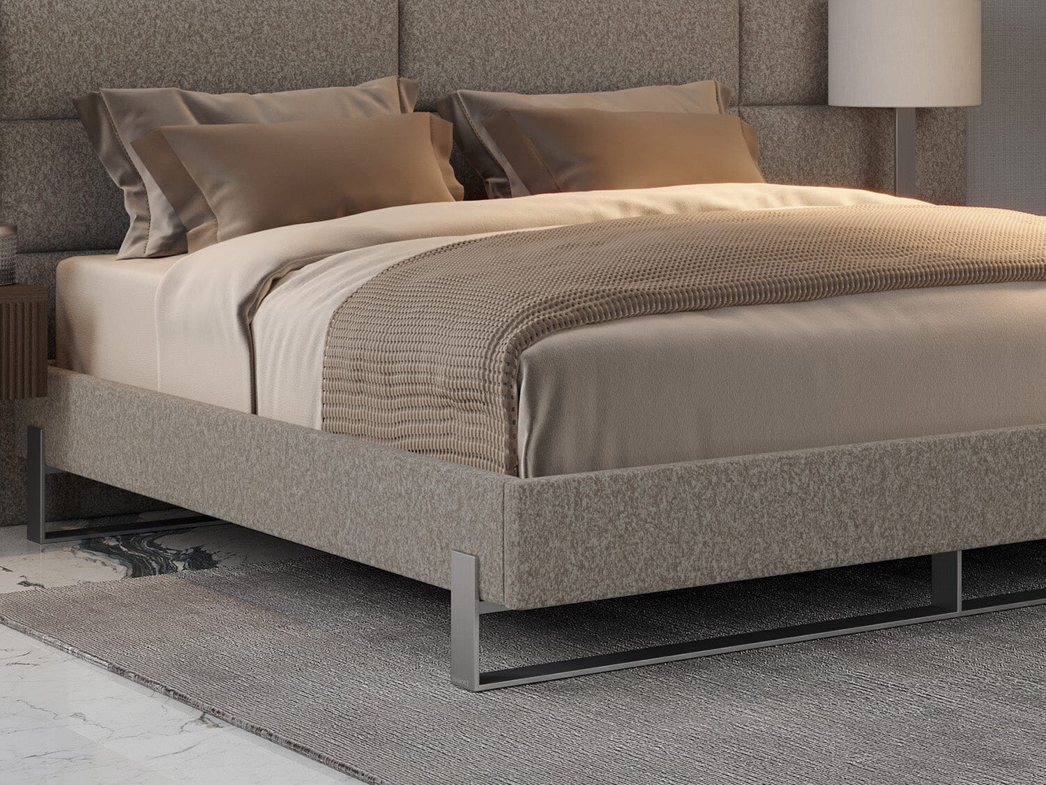 Vant Elevated Platform Bed Brushed Nickel - Full Size - Image 77