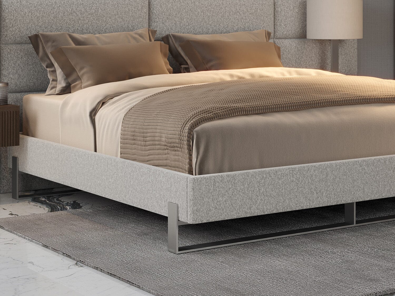 Vant Elevated Platform Bed Brushed Nickel - Full Size - Image 78
