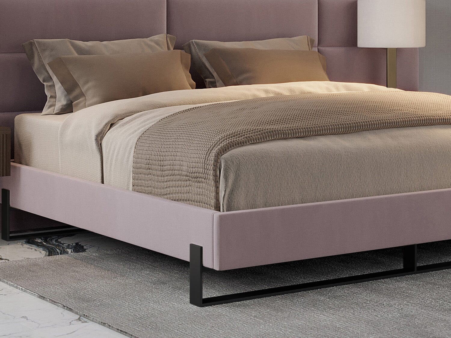 Vant Elevated Platform Bed Matte Black -Twin Size - Image 10