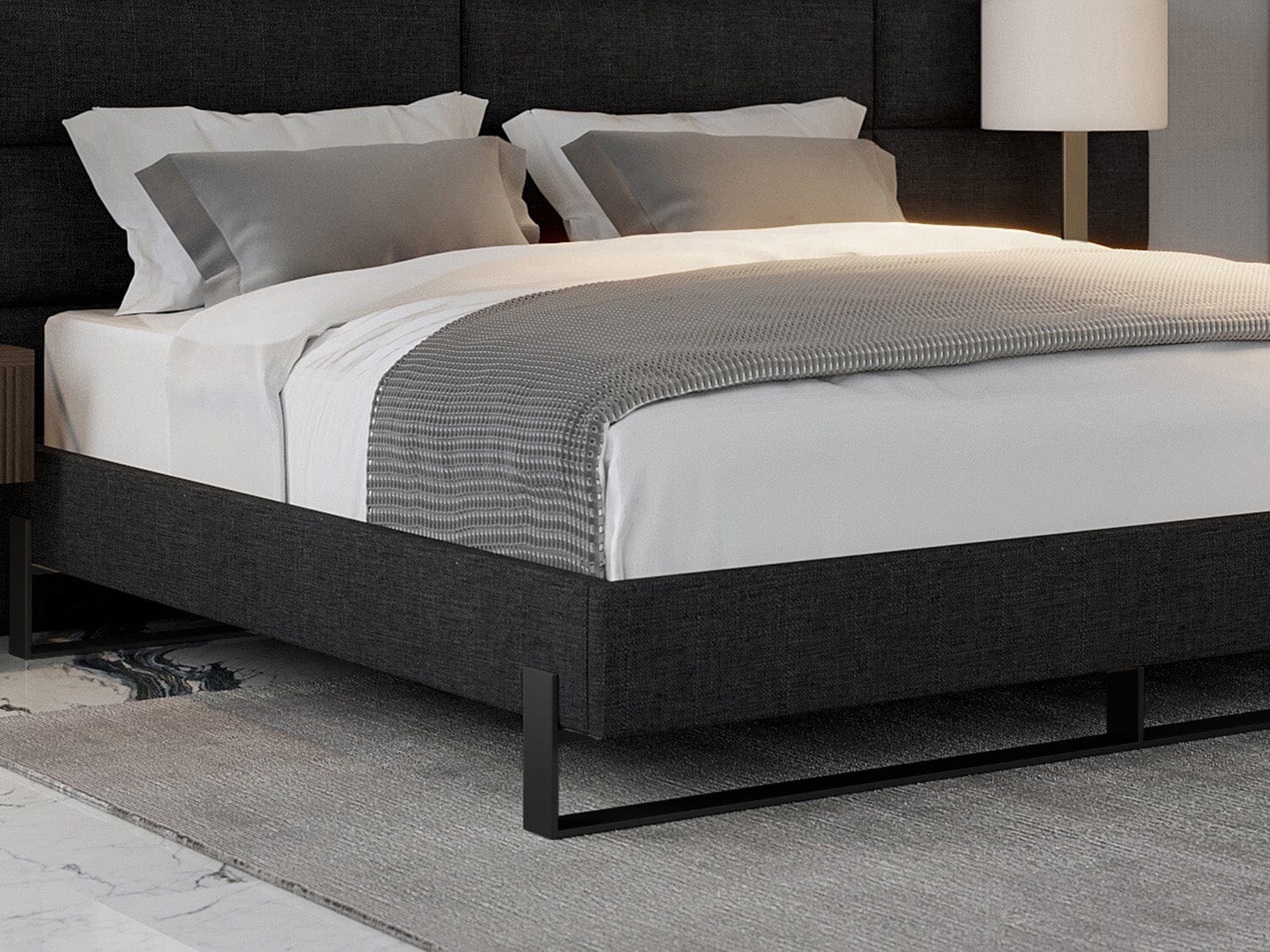 Vant Elevated Platform Bed Matte Black -Twin Size - Image 20