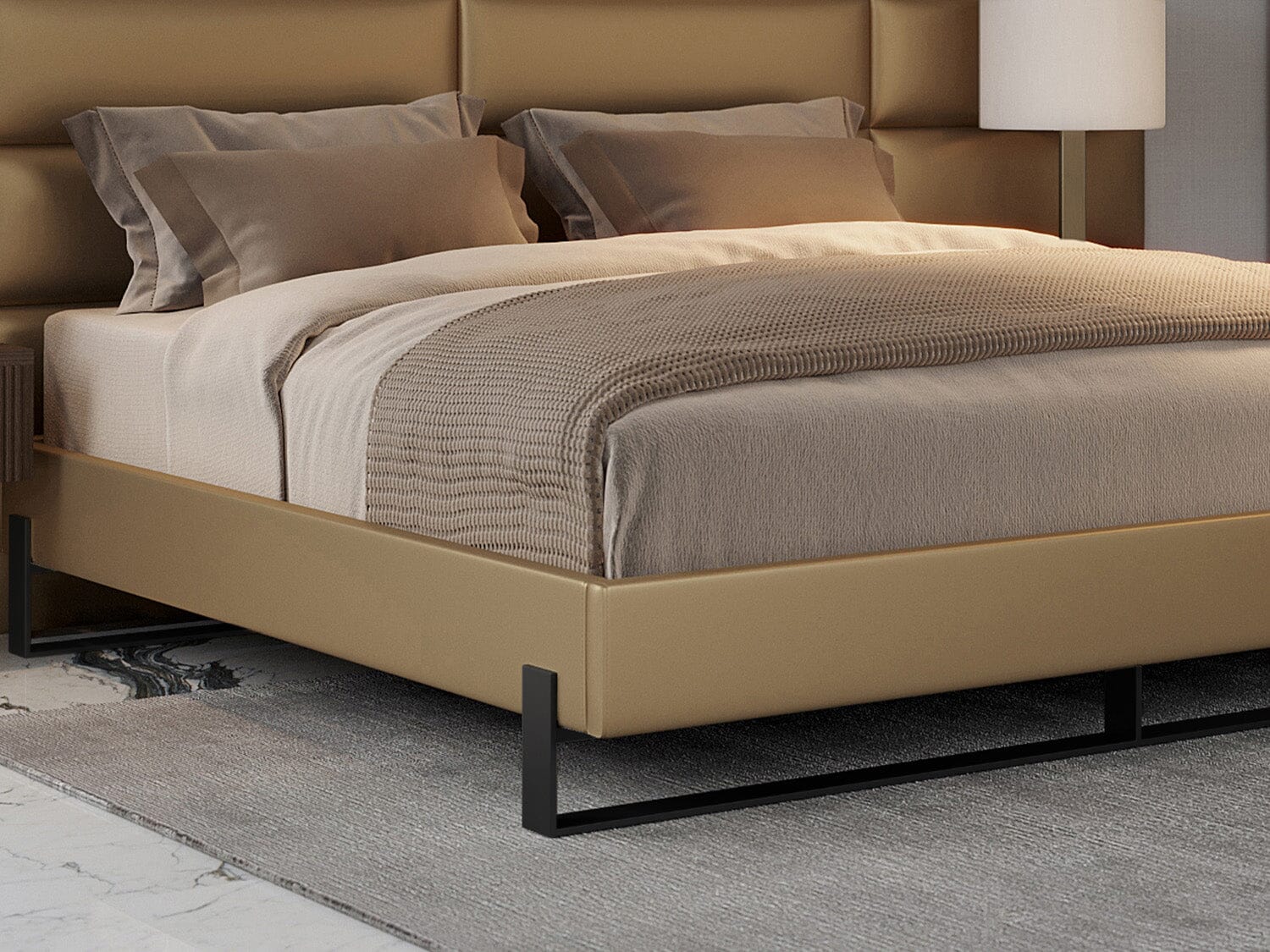 Vant Elevated Platform Bed Matte Black -Twin Size - Image 23