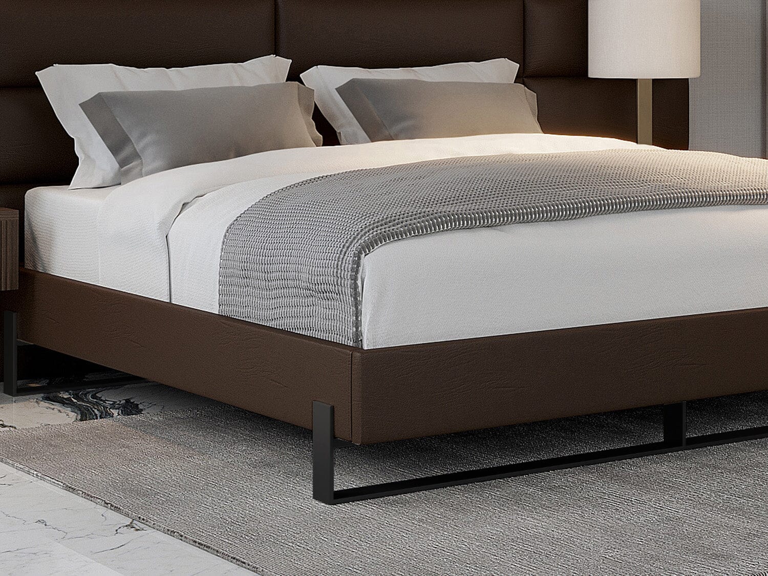 Vant Elevated Platform Bed Matte Black -Twin Size - Image 25