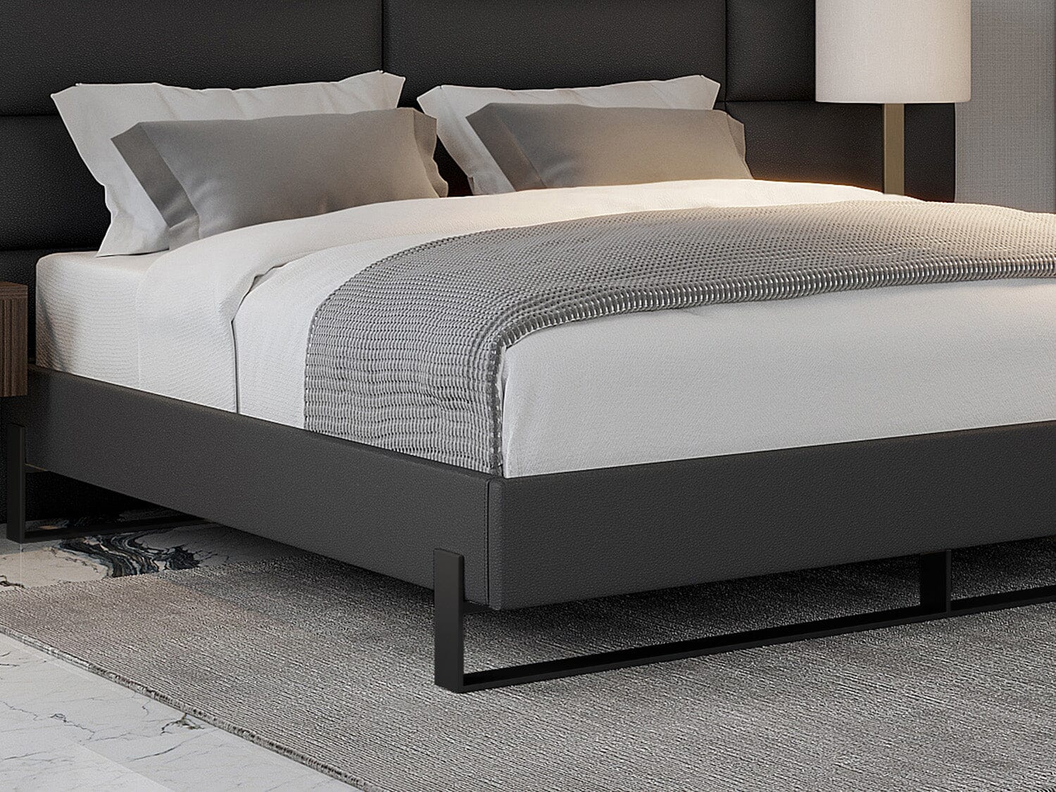 Vant Elevated Platform Bed Matte Black -Twin Size - Image 27