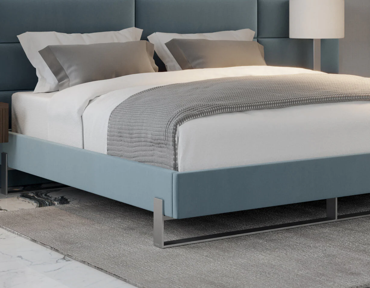 Vant Elevated Platform Bed Brushed Nickel - King Size - Image 11