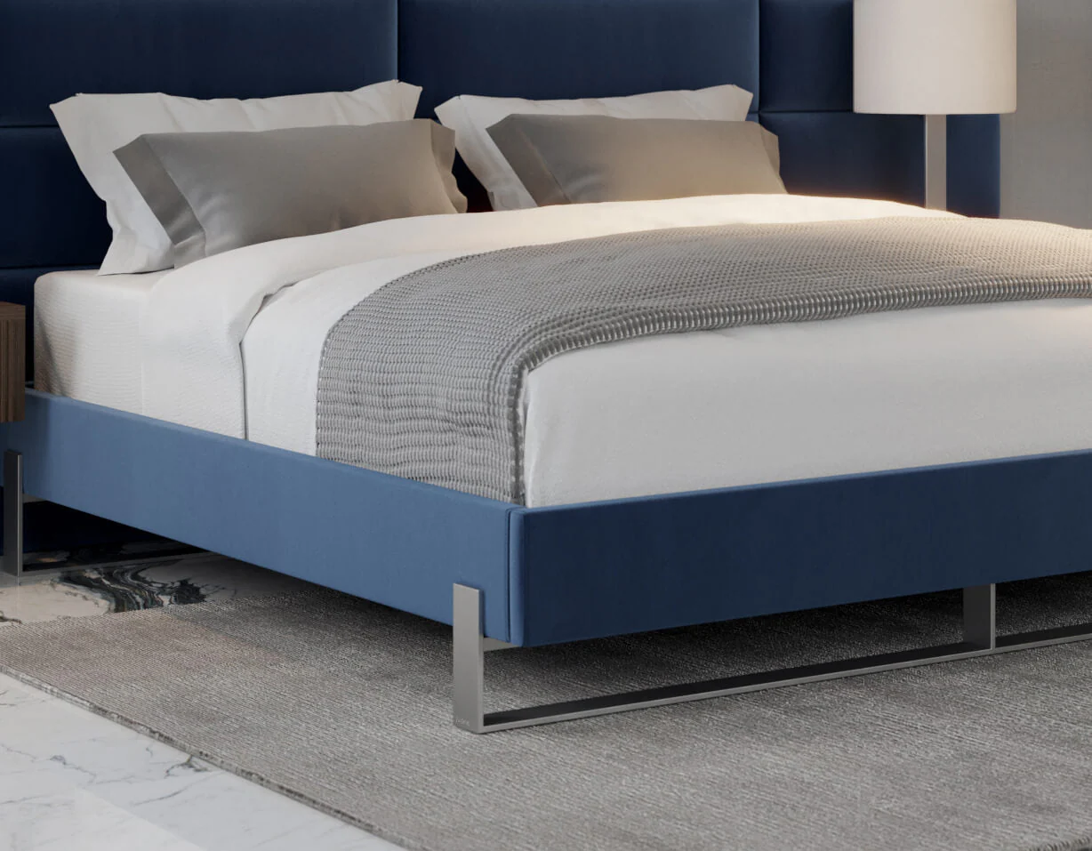 Vant Elevated Platform Bed Brushed Nickel - King Size - Image 12