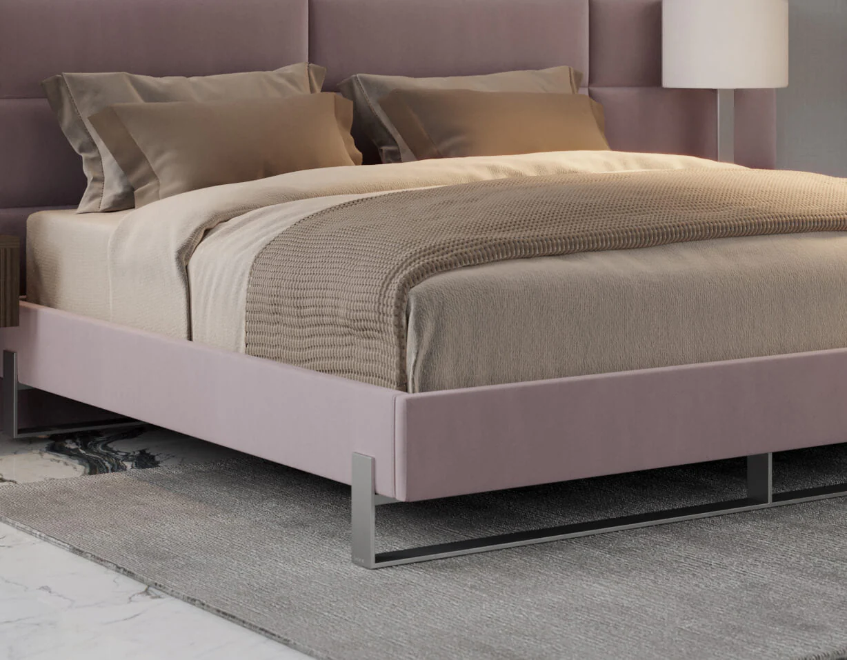Vant Elevated Platform Bed Brushed Nickel - King Size - Image 14