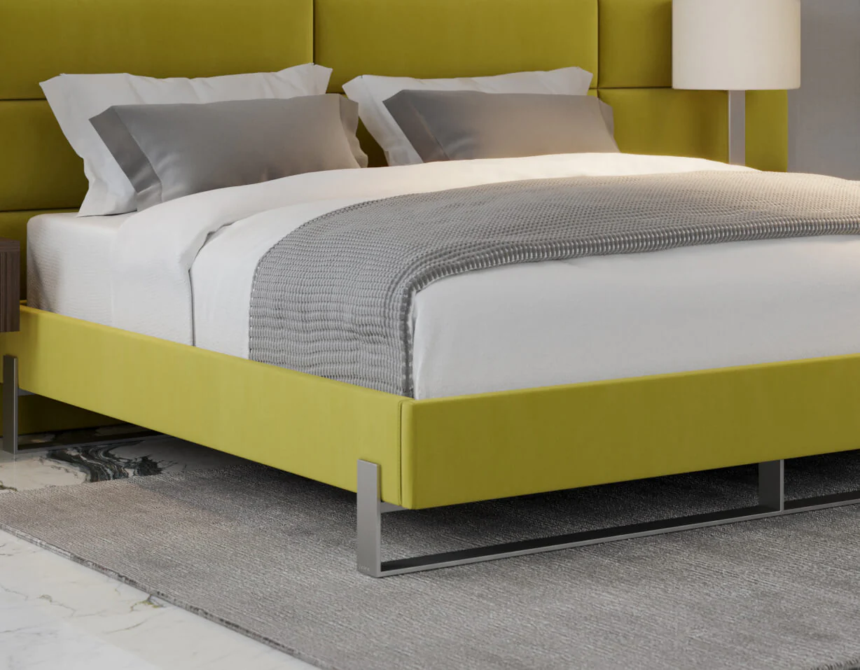 Vant Elevated Platform Bed Brushed Nickel - King Size - Image 15
