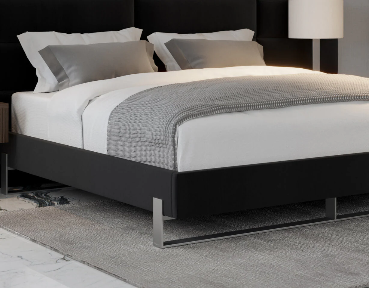 Vant Elevated Platform Bed Brushed Nickel - King Size - Image 17