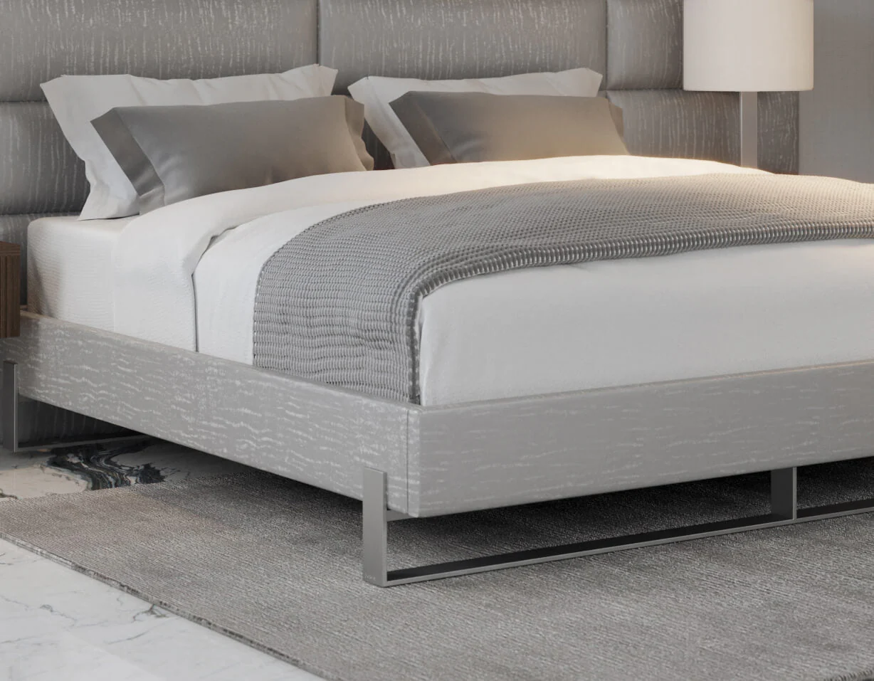 Vant Elevated Platform Bed Brushed Nickel - King Size - Image 23
