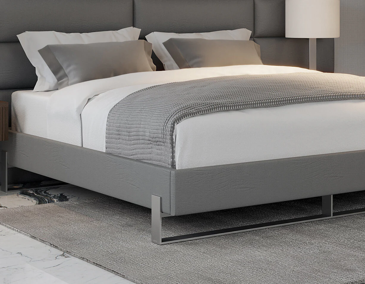Vant Elevated Platform Bed Brushed Nickel - King Size - Image 3
