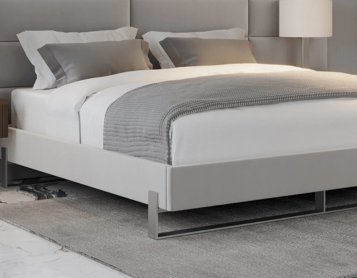 Vant Elevated Platform Bed Brushed Nickel - King Size - Image 7