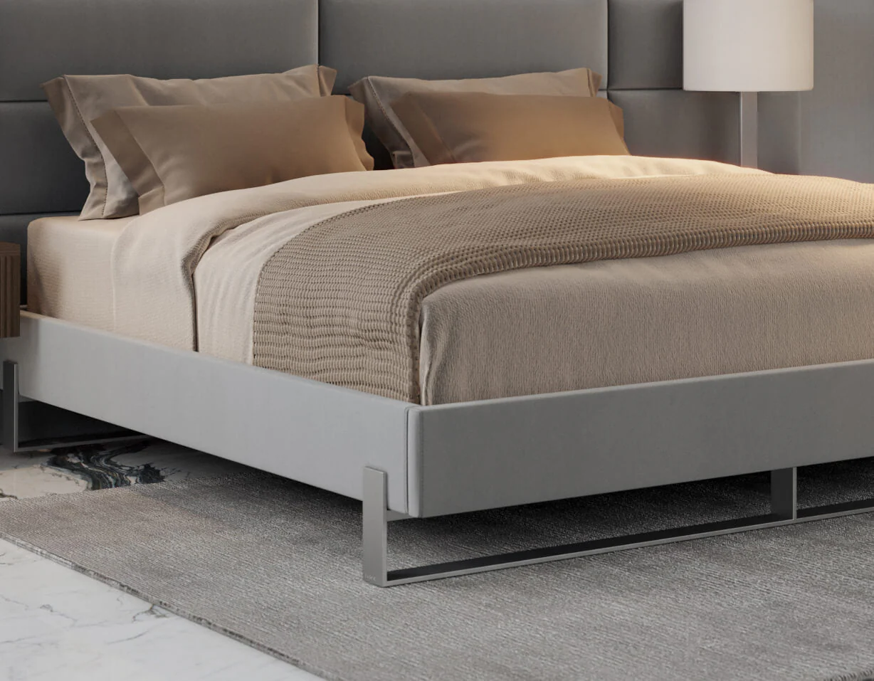 Vant Elevated Platform Bed Brushed Nickel - Twin Size - Image 10
