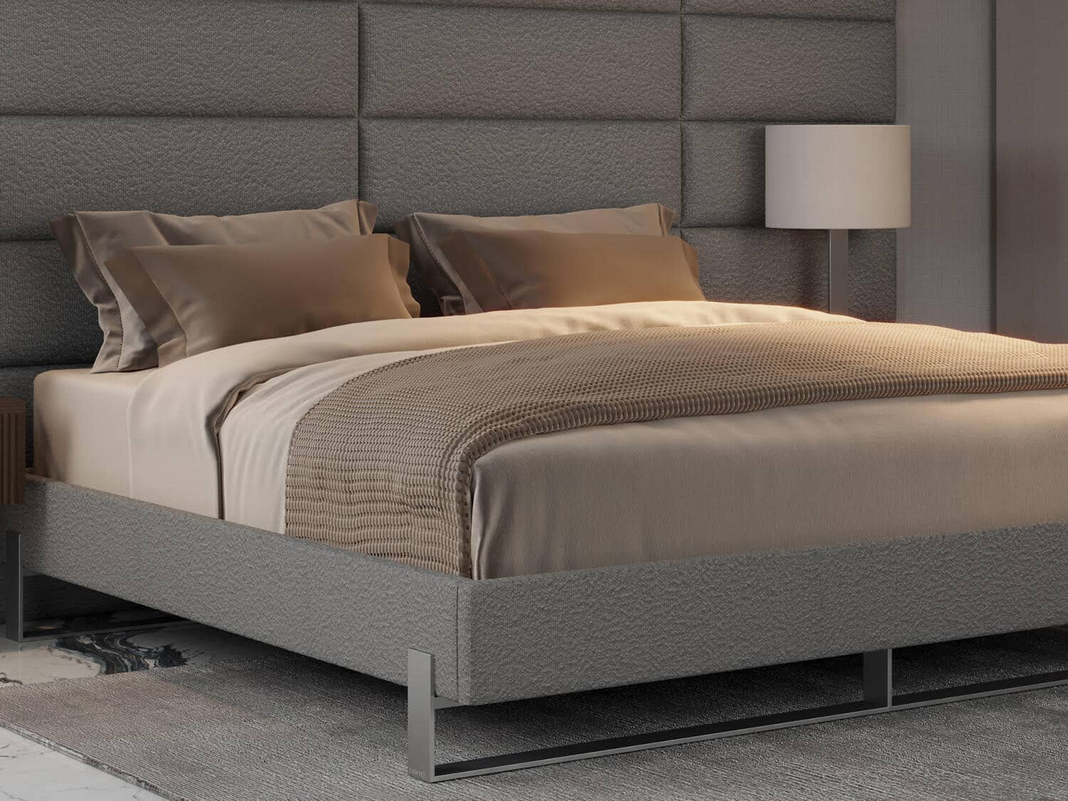 Vant Elevated Platform Bed Brushed Nickel - Twin Size - Image 28