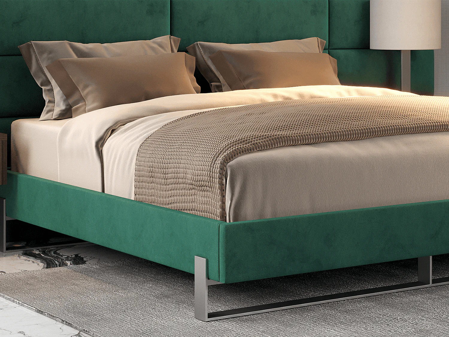 Vant Elevated Platform Bed Brushed Nickel - California King Size - Image 32