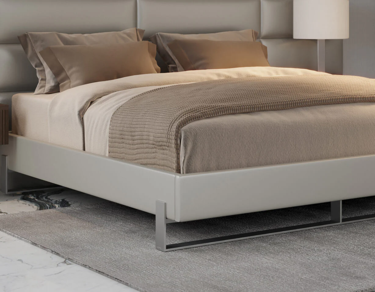 Vant Elevated Platform Bed Brushed Nickel - California King Size - Image 79