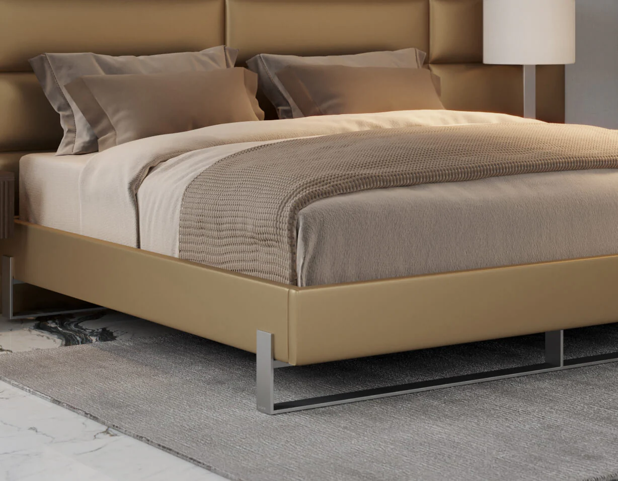 Vant Elevated Platform Bed Brushed Nickel - California King Size - Image 81