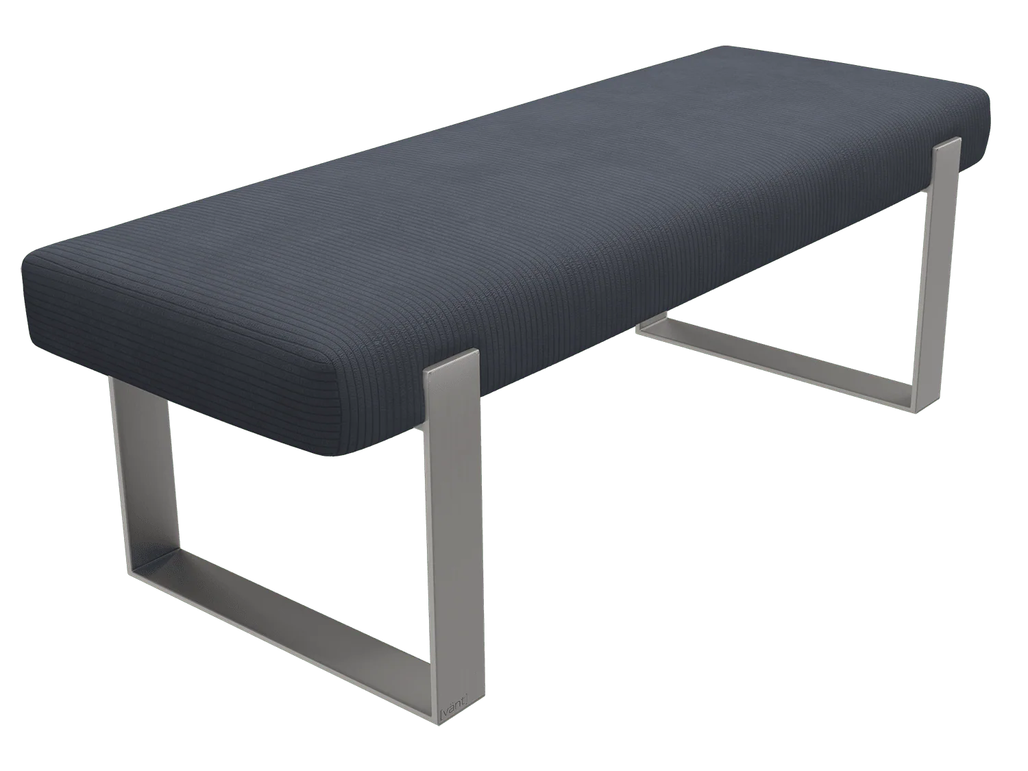 Vant Upholstered Bedroom Bench - Brushed Nickel Legs - Image 150